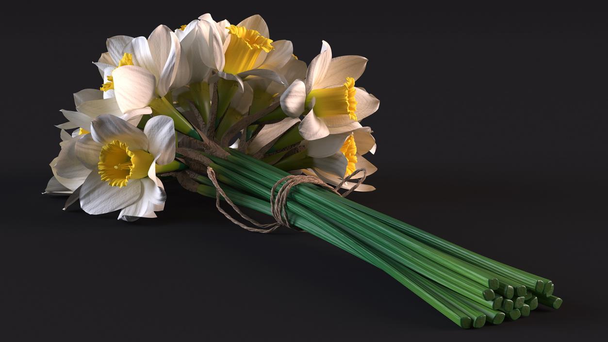 3D White Jonquil Bouquet