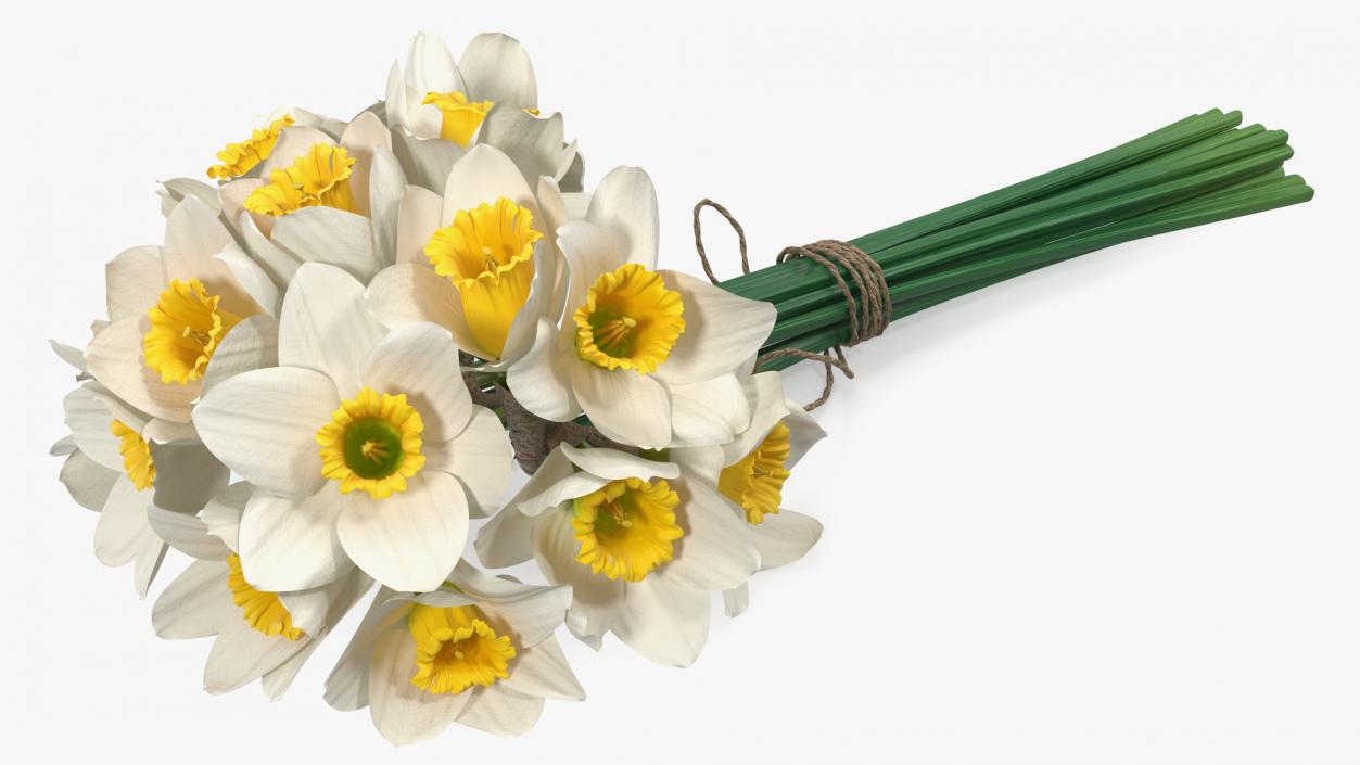 3D White Jonquil Bouquet