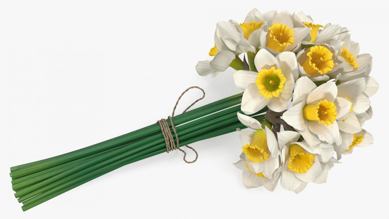 3D White Jonquil Bouquet