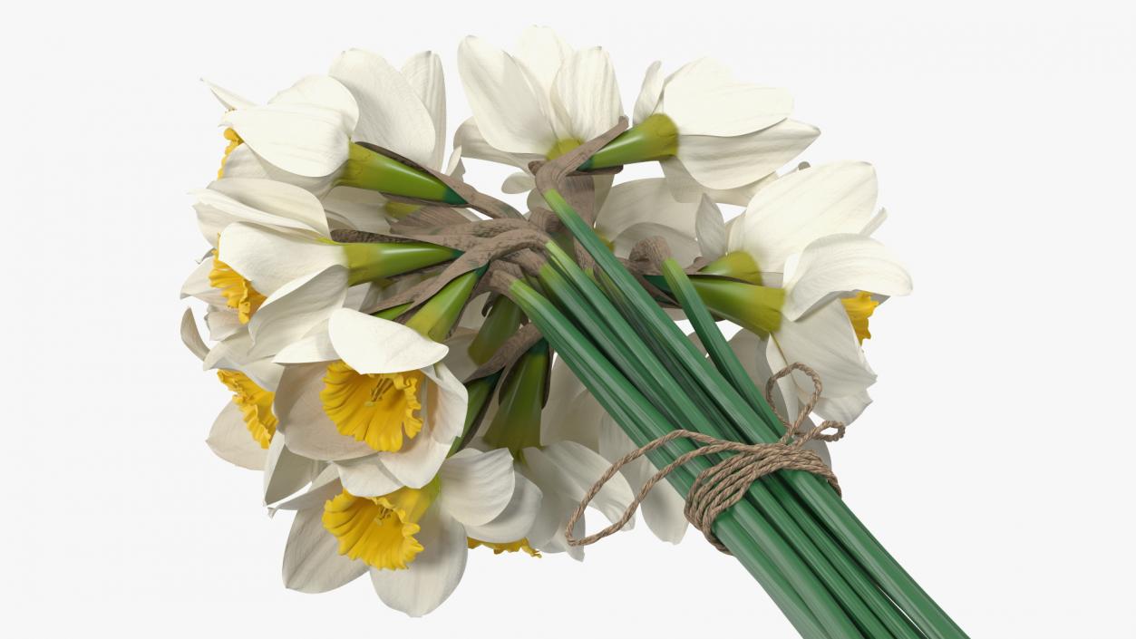 3D White Jonquil Bouquet