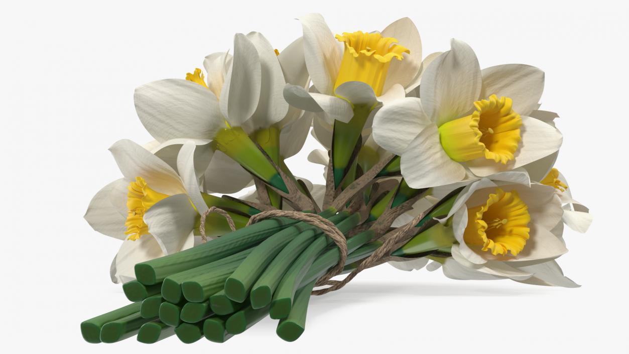 3D White Jonquil Bouquet