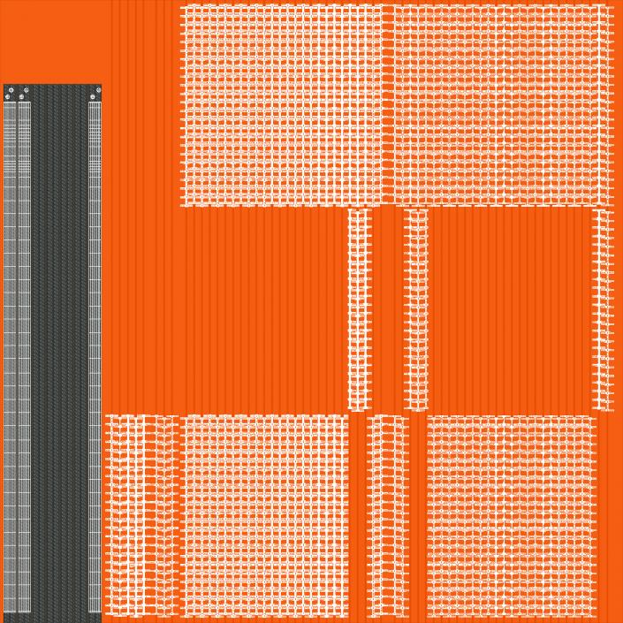 3D model Barrier Mesh Fence Corner