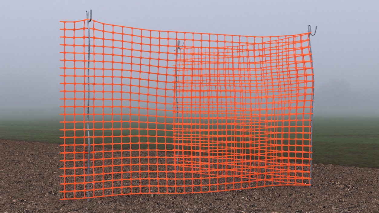 3D model Barrier Mesh Fence Corner