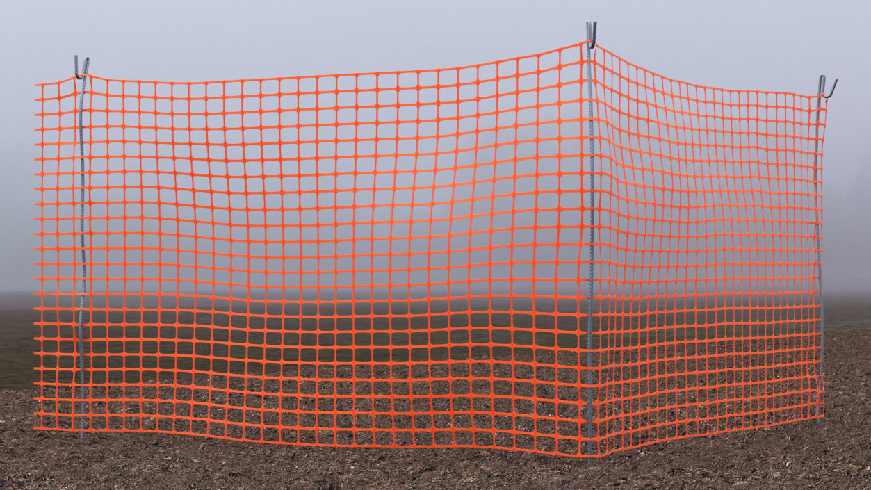 3D model Barrier Mesh Fence Corner