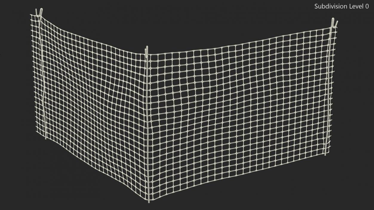 3D model Barrier Mesh Fence Corner