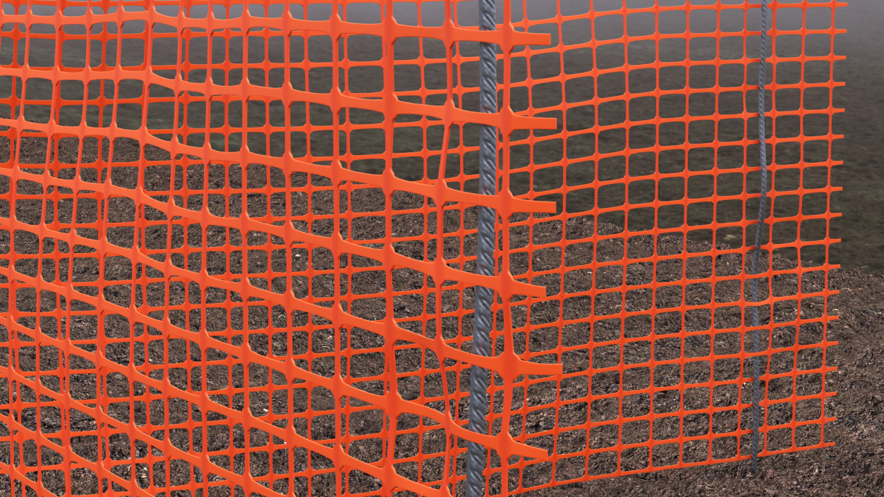 3D model Barrier Mesh Fence Corner