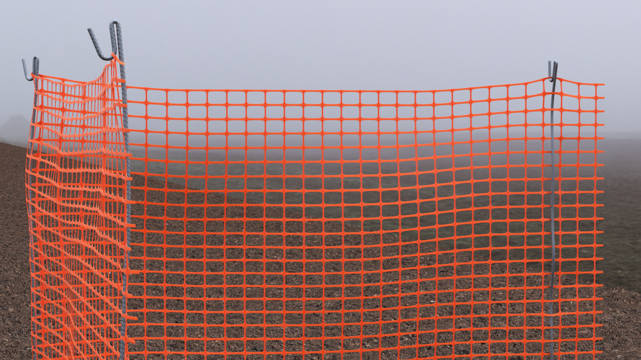 3D model Barrier Mesh Fence Corner