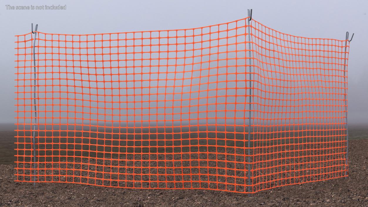 3D model Barrier Mesh Fence Corner