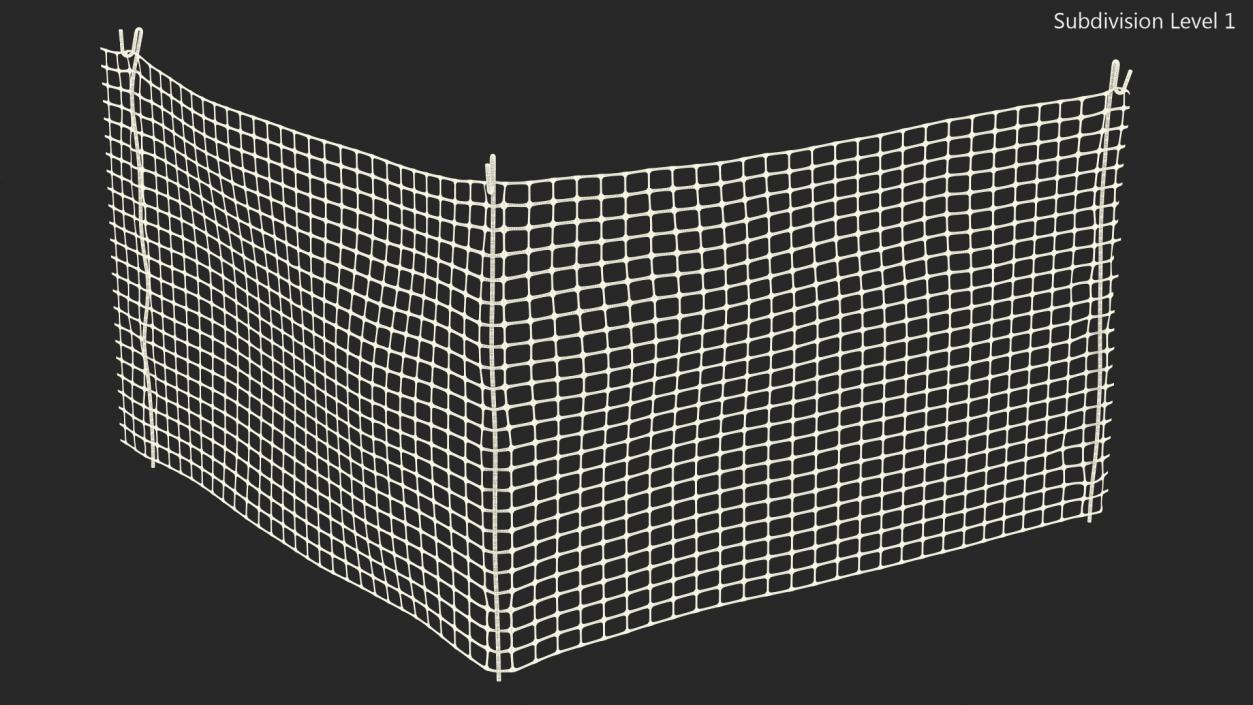 3D model Barrier Mesh Fence Corner