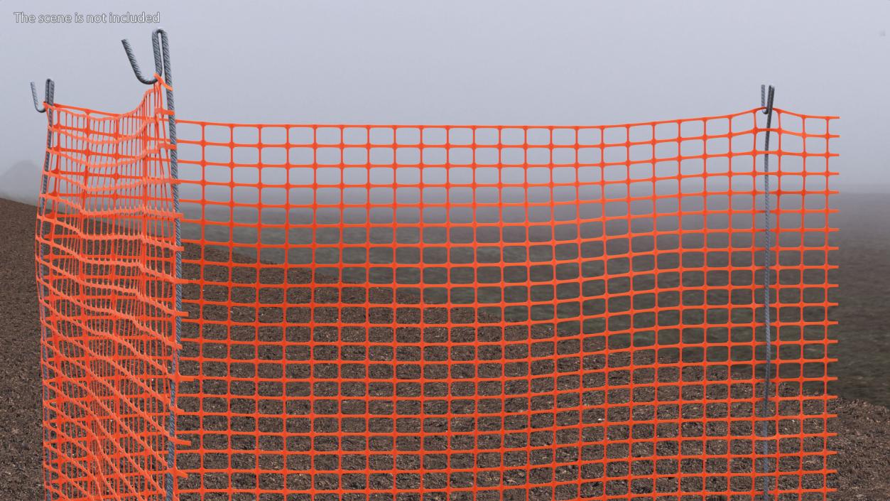 3D model Barrier Mesh Fence Corner