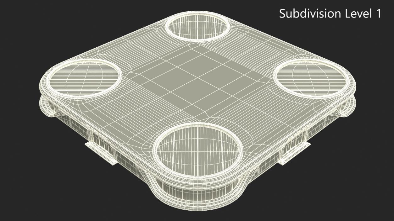 Air Taxi Port 4 Landing Zones 3D model