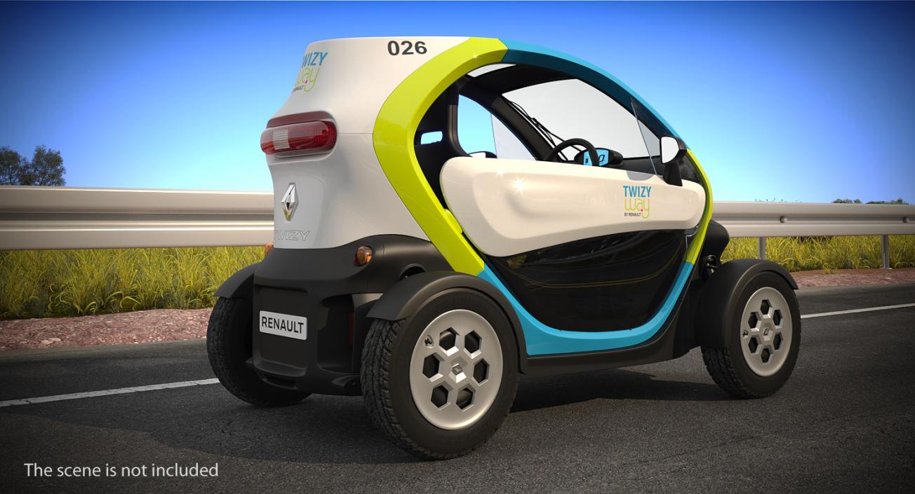 3D Rigged Electric Cars Collection 3 model