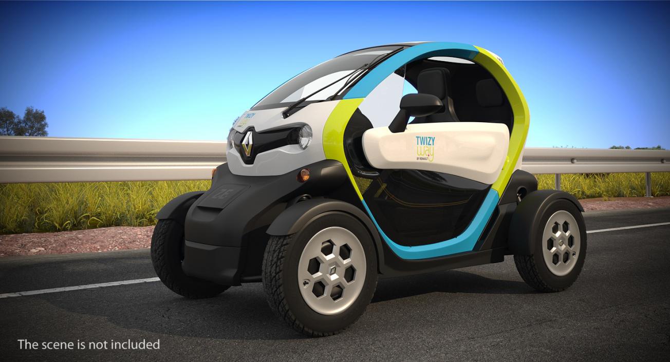 3D Rigged Electric Cars Collection 3 model