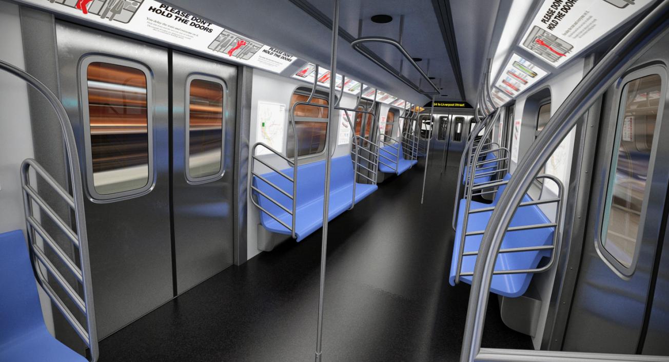 New York City Subway Car R160 3D model