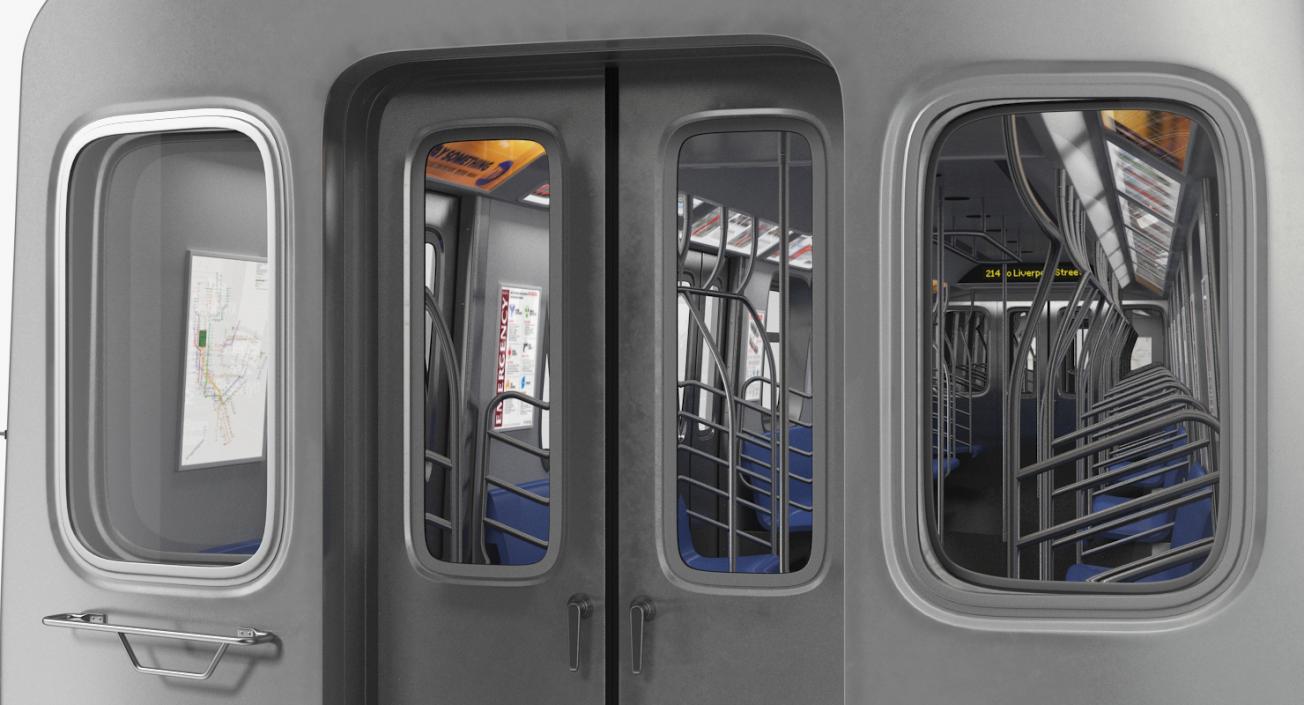 New York City Subway Car R160 3D model