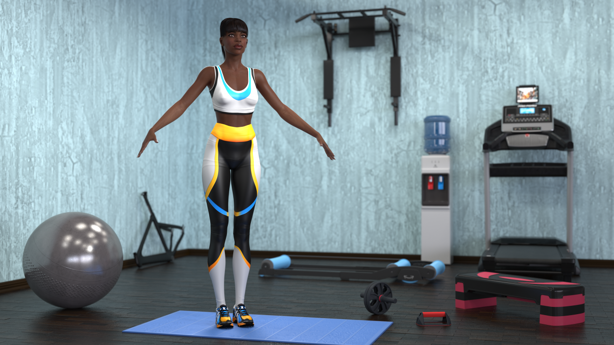 3D Fitness Women Wear model