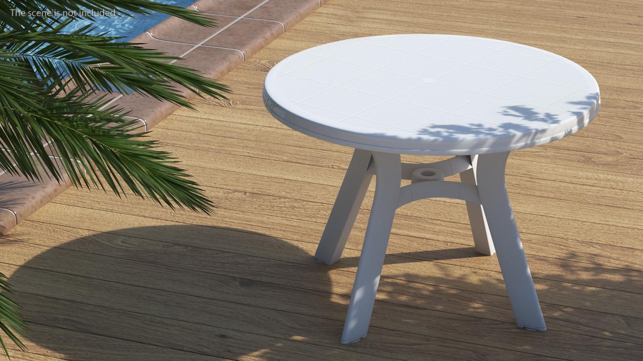 Plastic Table White 3D model