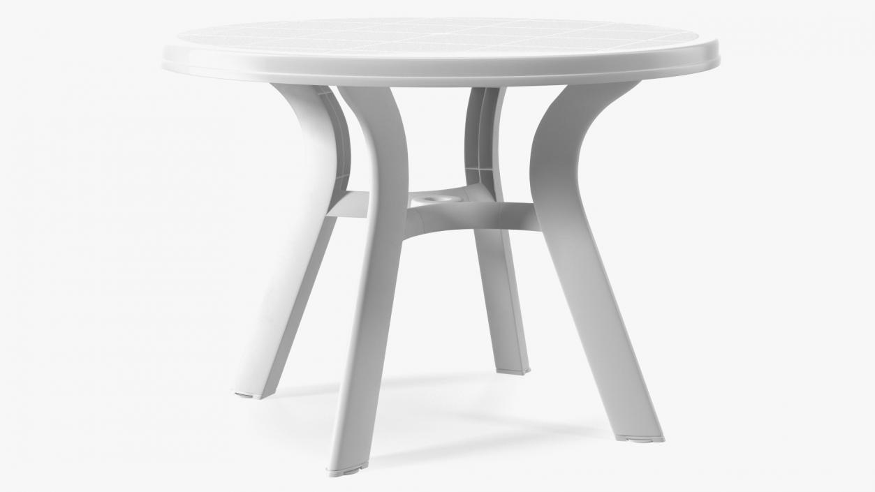 Plastic Table White 3D model