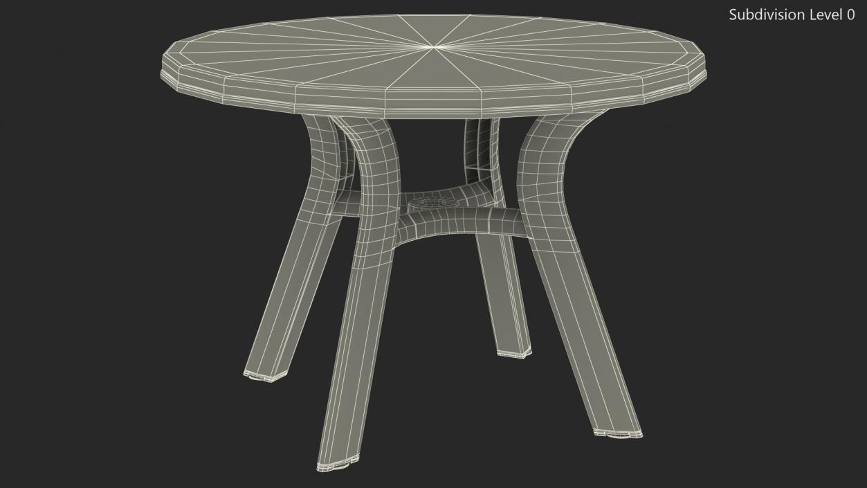 Plastic Table White 3D model