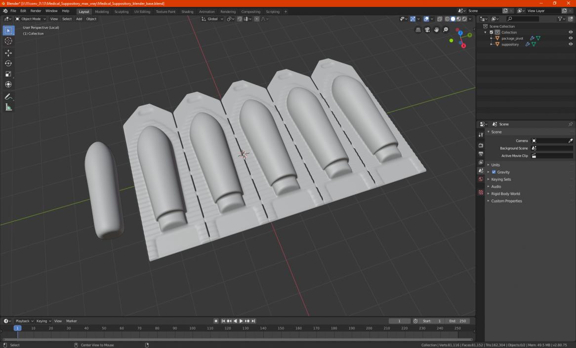 Medical Suppository 3D model