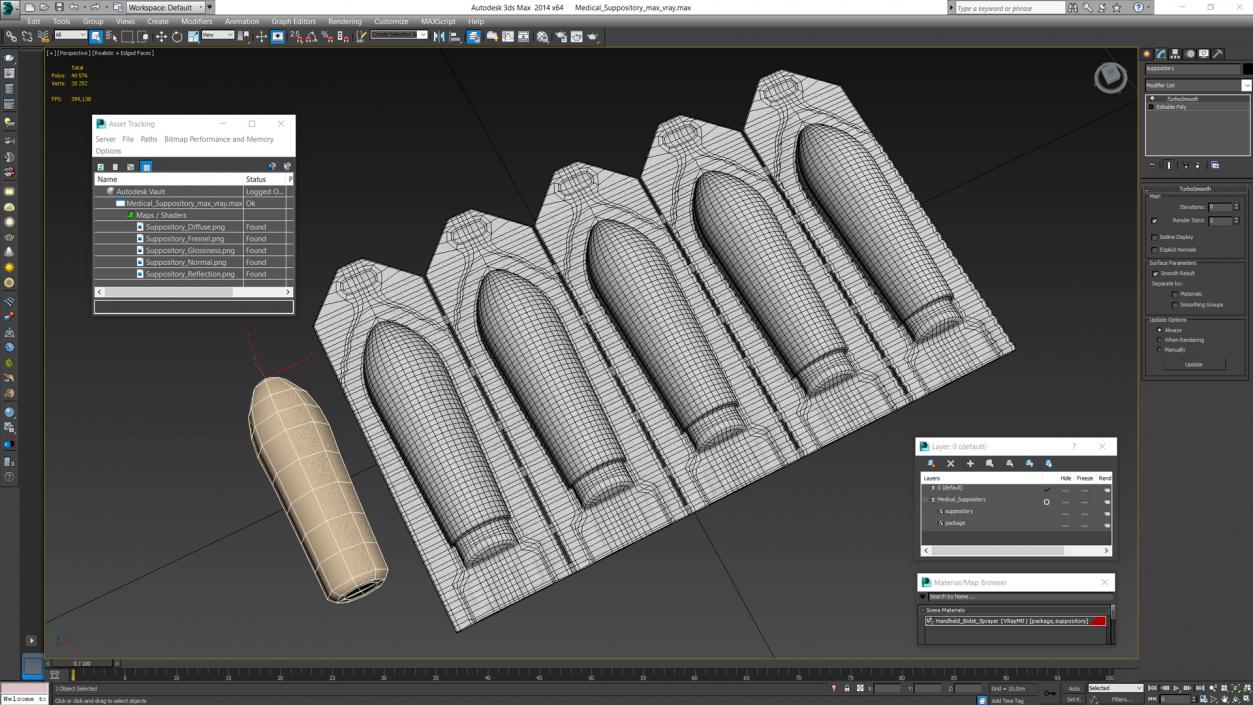 Medical Suppository 3D model