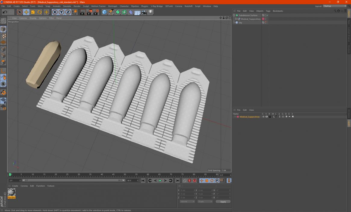 Medical Suppository 3D model