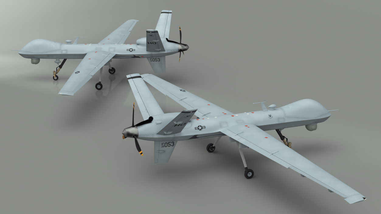 3D Unmanned Aerial Vehicle MQ-9 Reaper Drone Rigged model