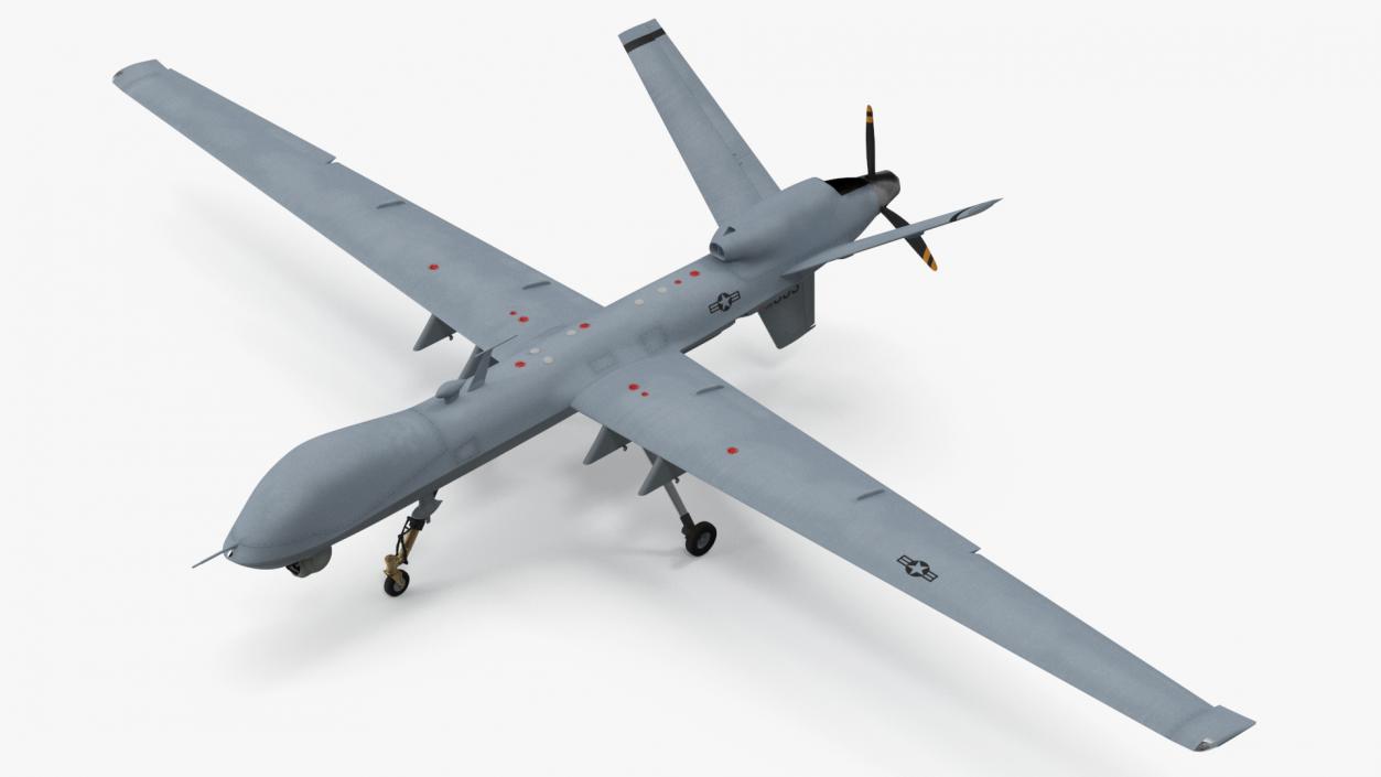 3D Unmanned Aerial Vehicle MQ-9 Reaper Drone Rigged model