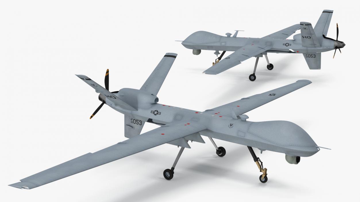 3D Unmanned Aerial Vehicle MQ-9 Reaper Drone Rigged model