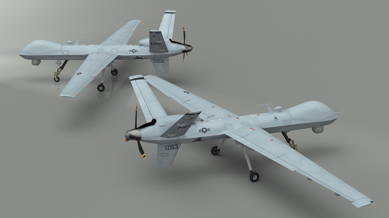 3D Unmanned Aerial Vehicle MQ-9 Reaper Drone Rigged model