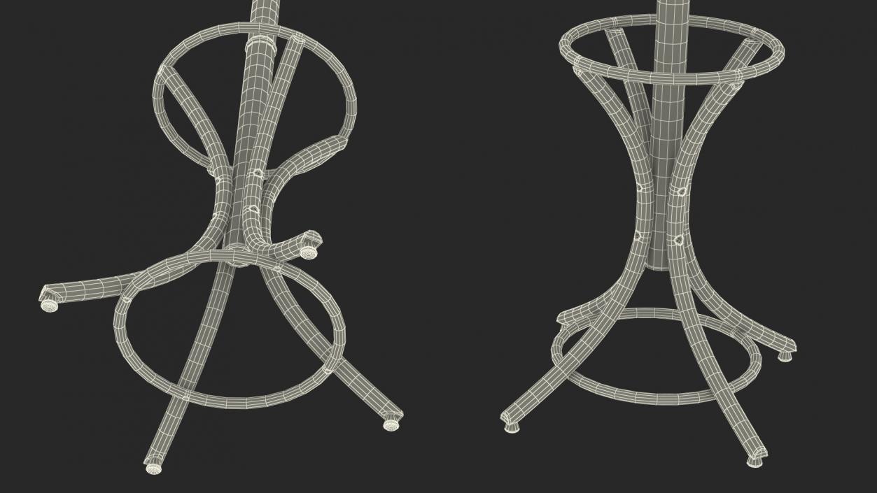 Oak Coat Stand 3D model