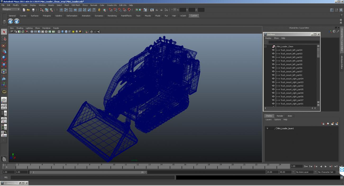 Vermeer S450TX Loader with Bucket Dirty 3D model