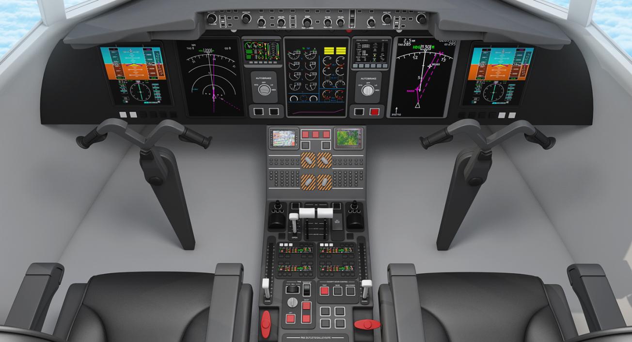 3D model Boeing 757-300 Generic with Cabin Rigged