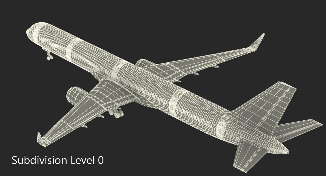 3D model Boeing 757-300 Generic with Cabin Rigged