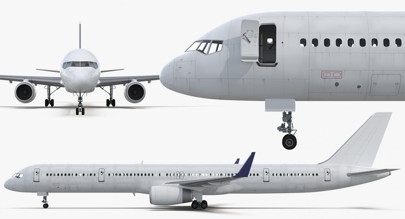 3D model Boeing 757-300 Generic with Cabin Rigged