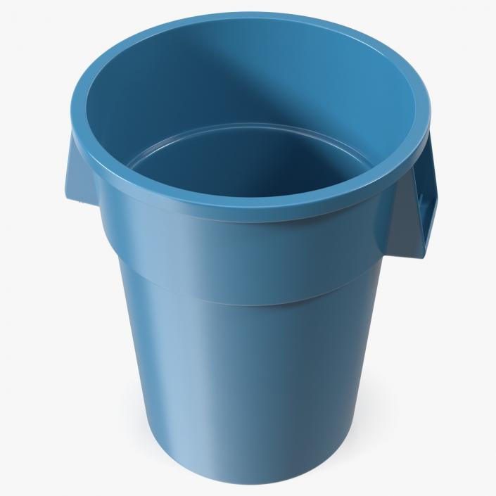 Round Trash Garbage Can Bin 3D