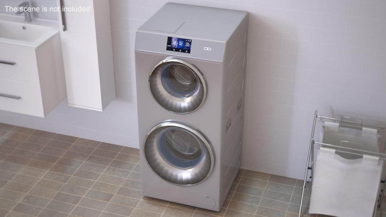 Duo Washer Dryer Machine 3D model