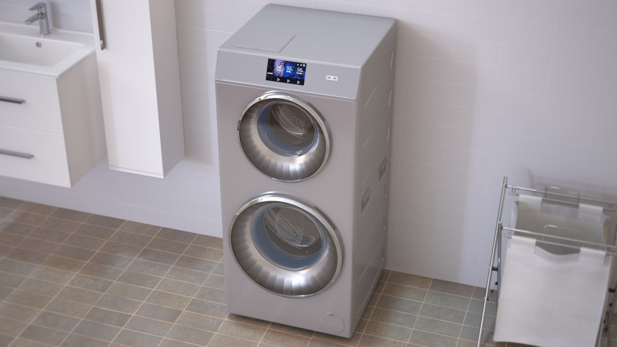 Duo Washer Dryer Machine 3D model