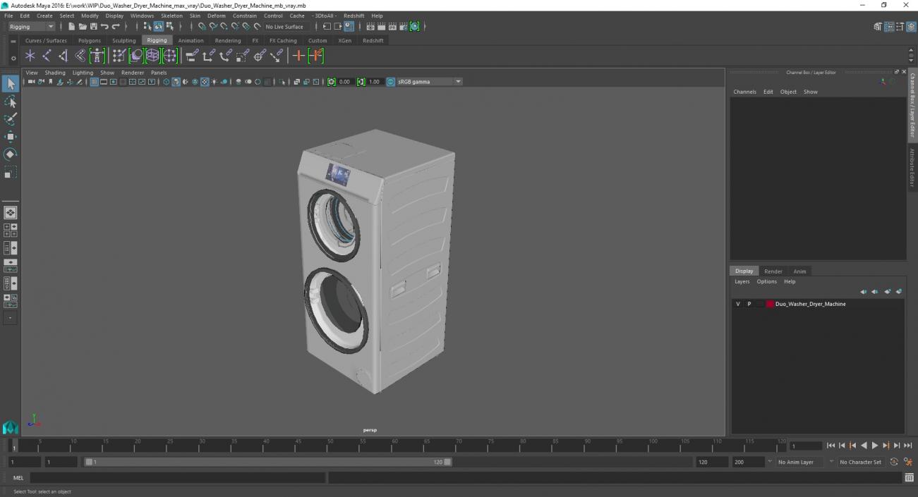 Duo Washer Dryer Machine 3D model