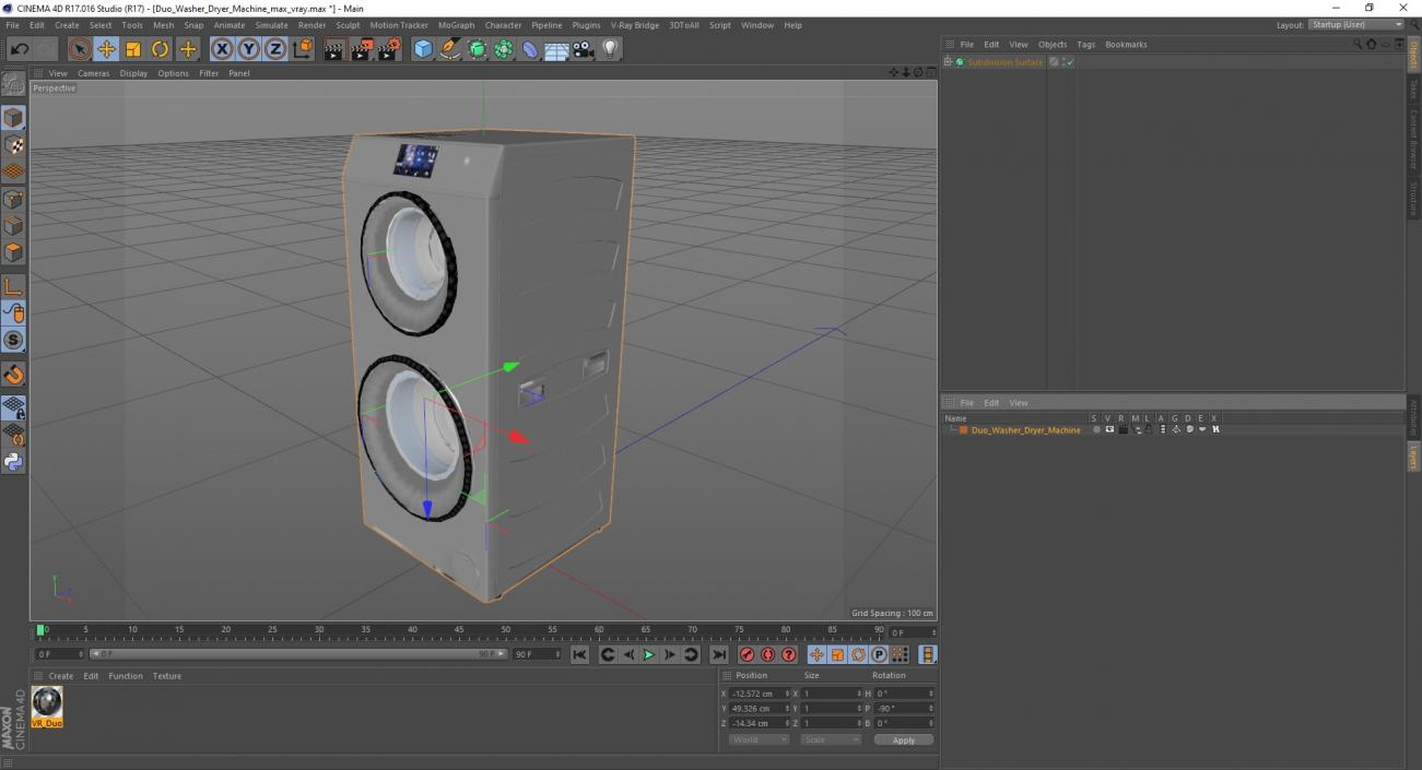 Duo Washer Dryer Machine 3D model