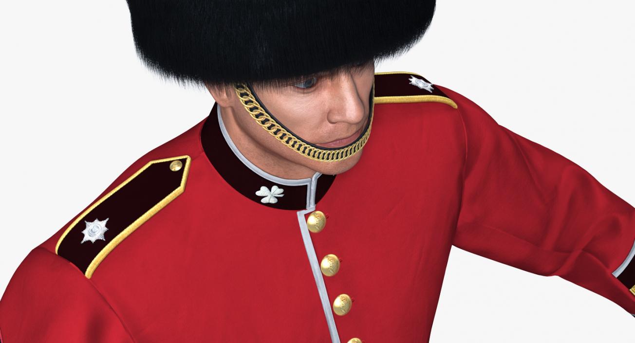 British Royal Guard Soldier Rigged 3D model