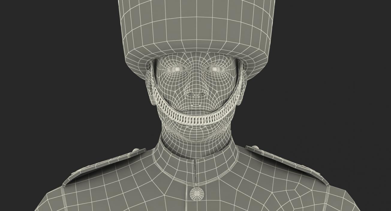 British Royal Guard Soldier Rigged 3D model