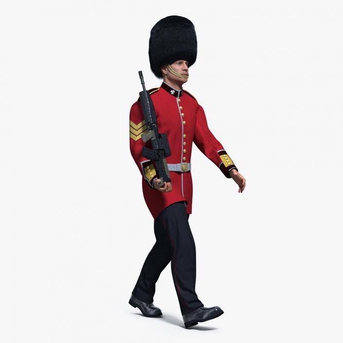 British Royal Guard Soldier Rigged 3D model