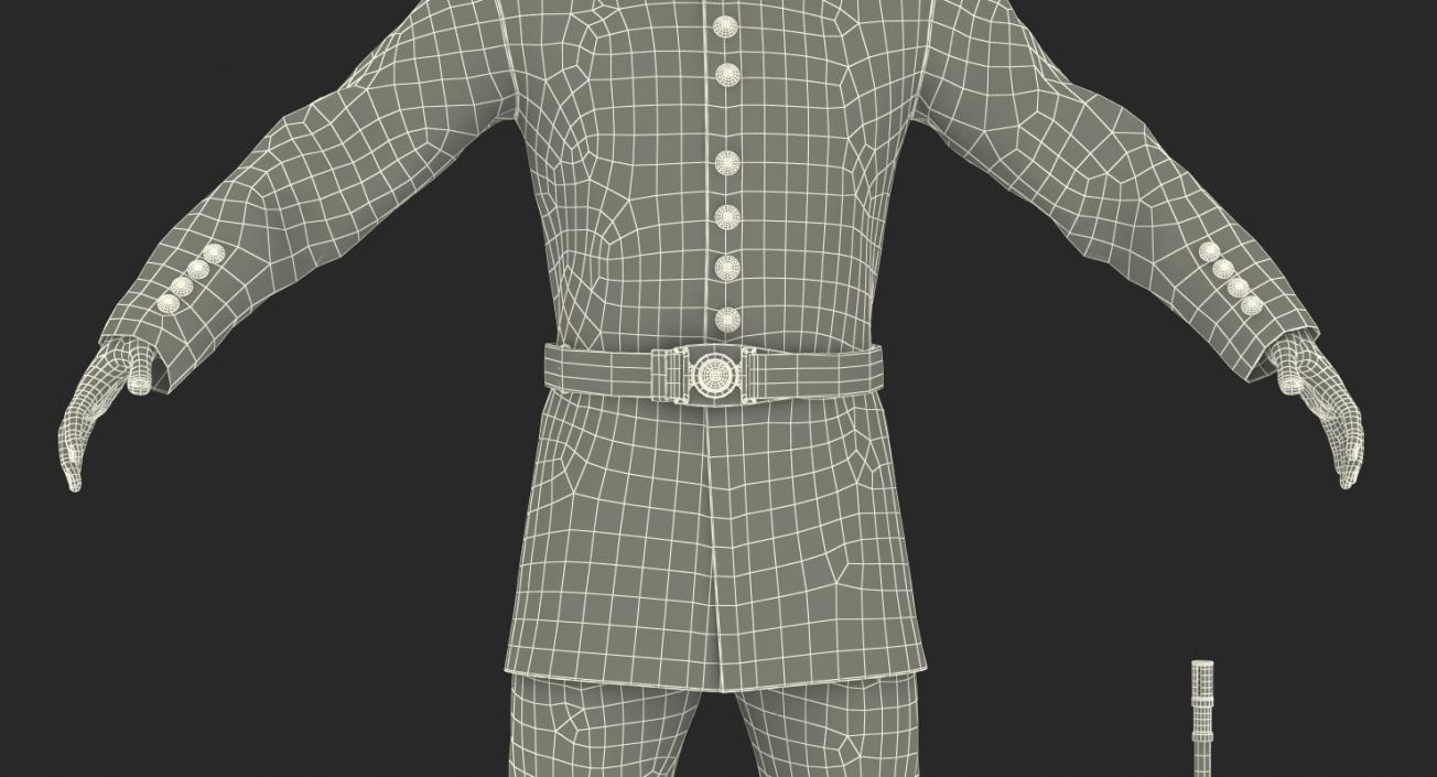 British Royal Guard Soldier Rigged 3D model