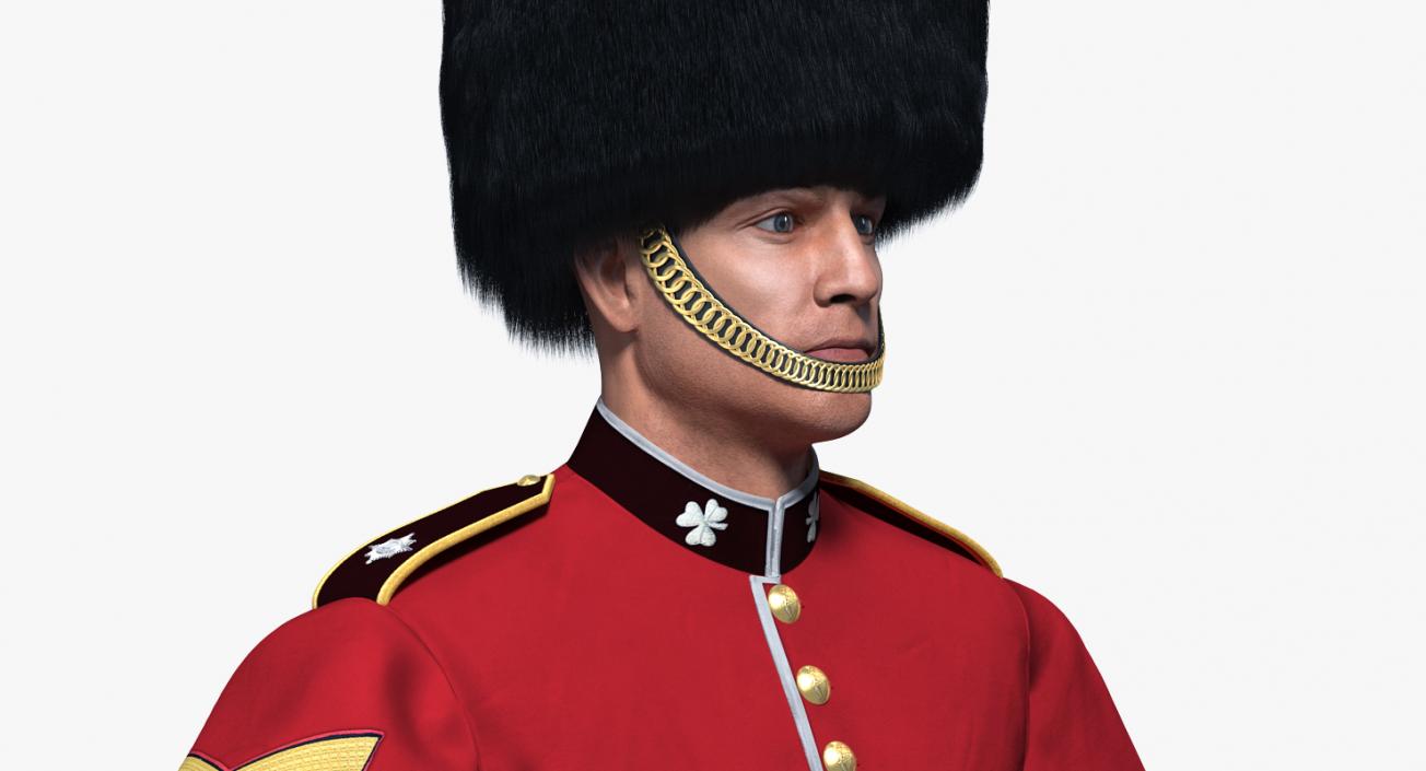 British Royal Guard Soldier Rigged 3D model