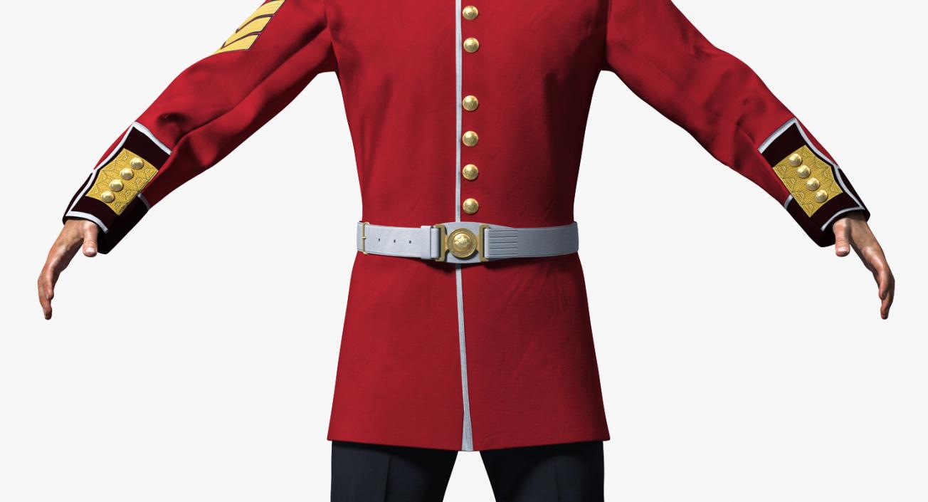 British Royal Guard Soldier Rigged 3D model