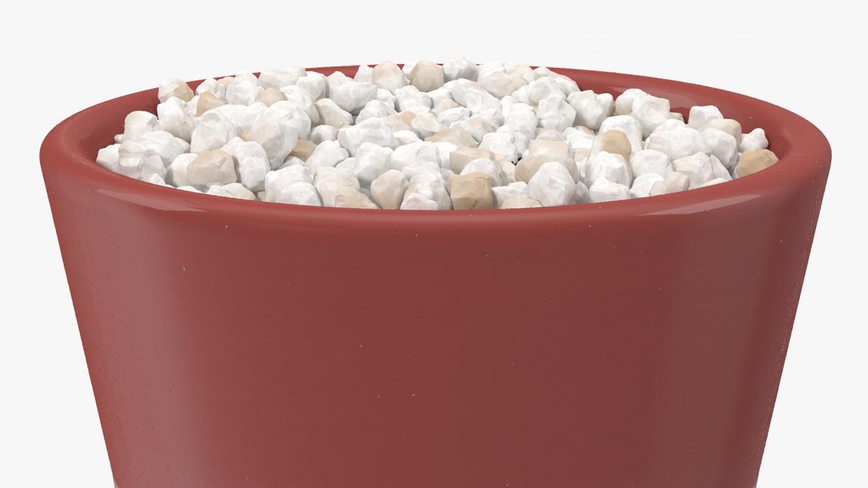 3D model Plant Pot Covered with Pebbles