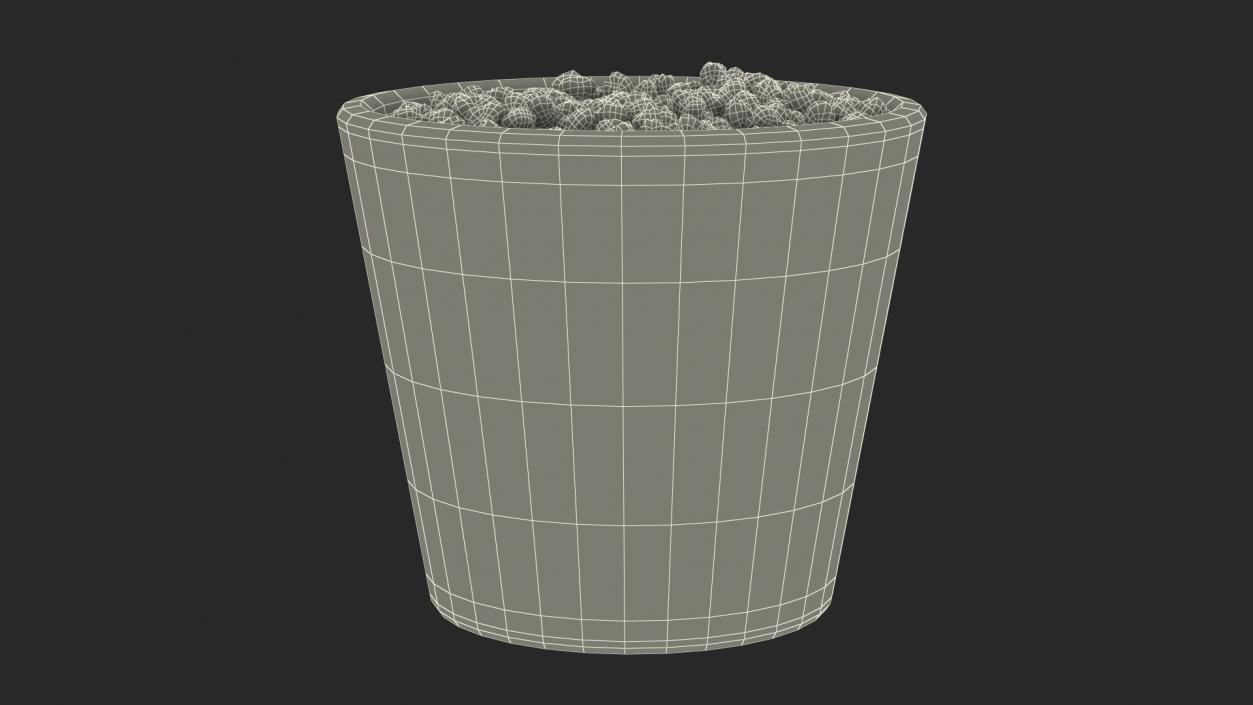 3D model Plant Pot Covered with Pebbles