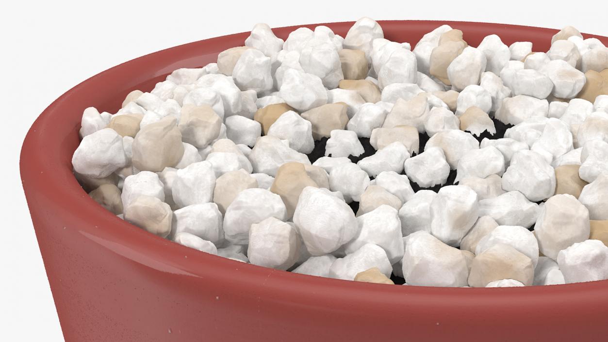 3D model Plant Pot Covered with Pebbles