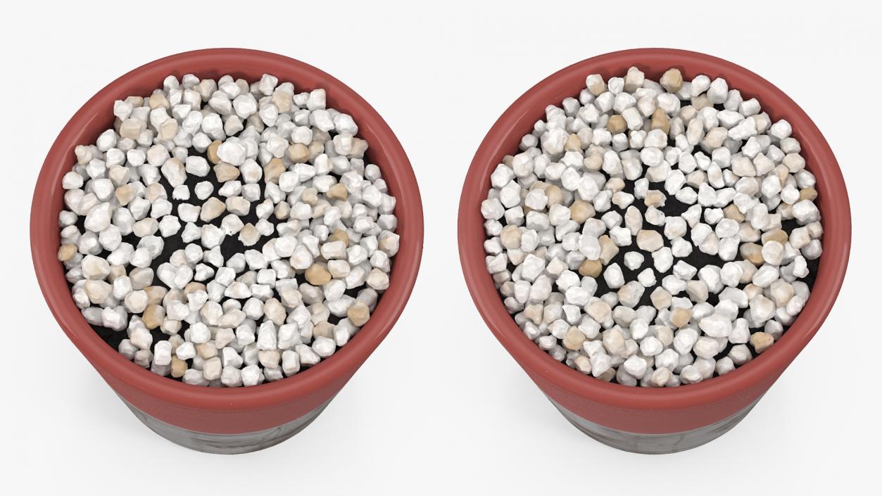 3D model Plant Pot Covered with Pebbles